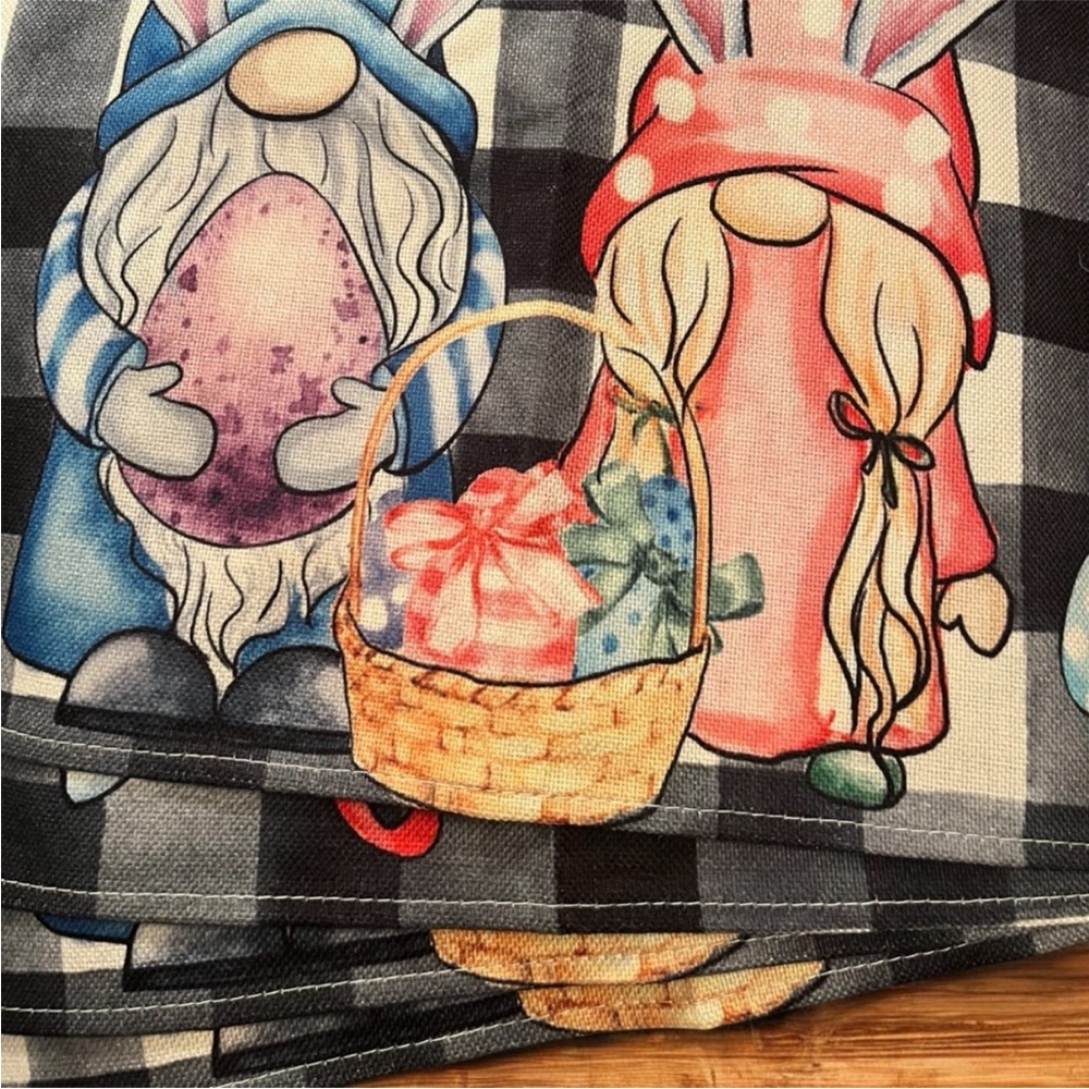 Easter Gnome Checkered Placemats - Picture 4 of 8